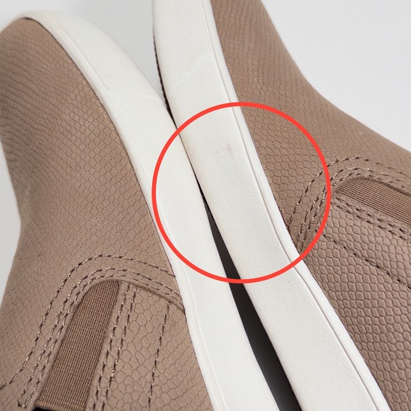 Naturalizer Marianne Women 10W Taupe Snake Embossed Slip On Sneakers - Picture 12 of 14